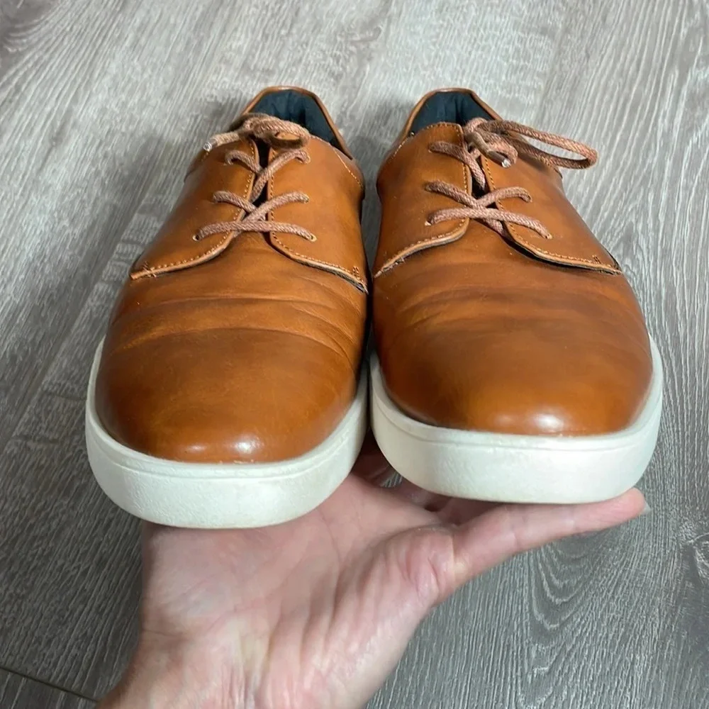 Alfani Casual Lace Up Oxford Sneakers Elston Chocolate Brown 9